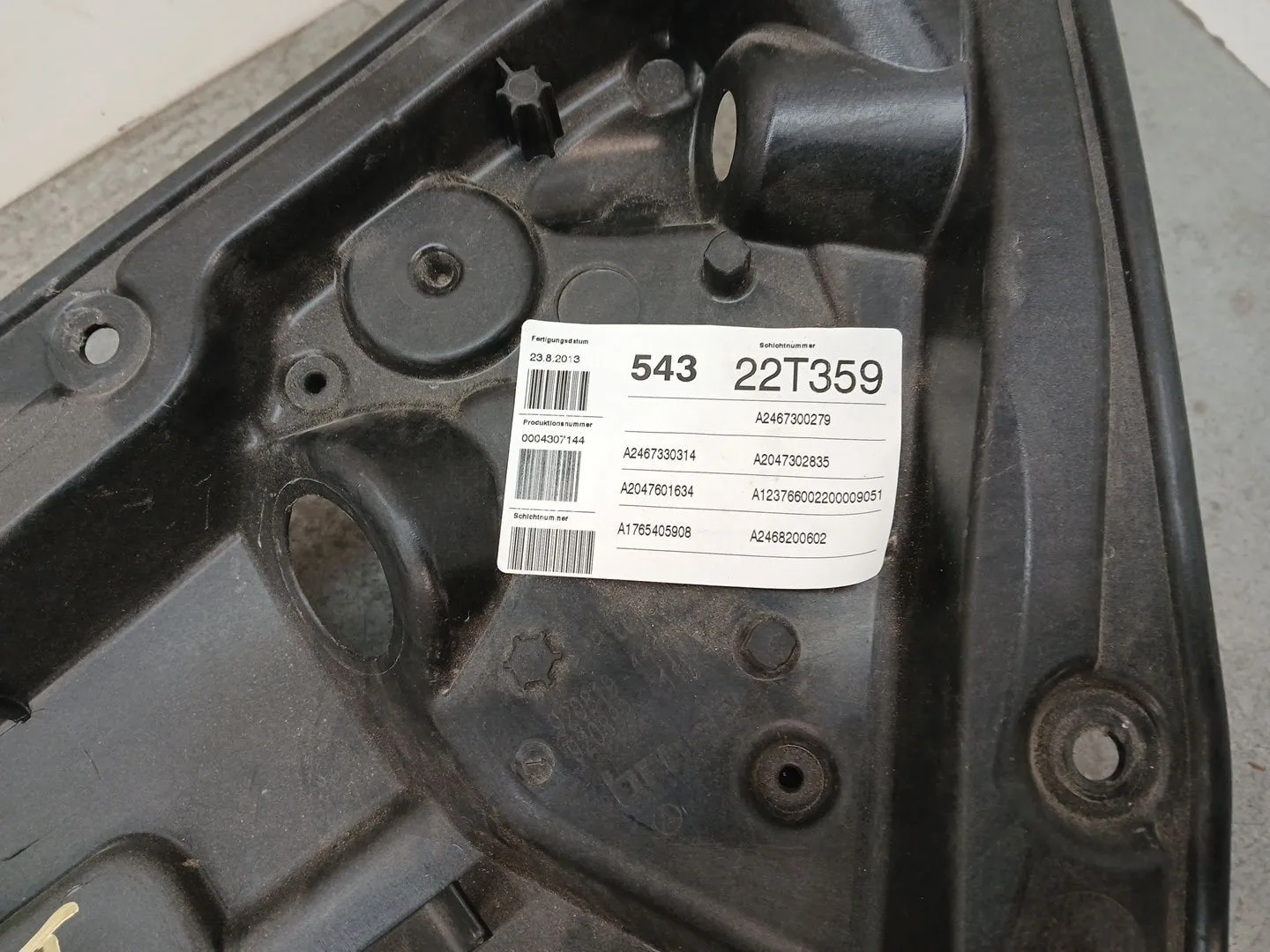 Elevalunas Trasero Derecho para Mercedes-Benz Clase B Sports Tourer (W246, W242)