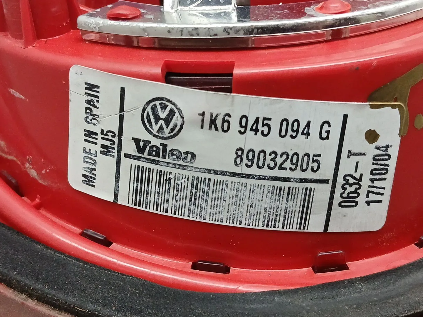 Piloto Trasero Derecho Interior para Volkswagen Golf V (1K1)