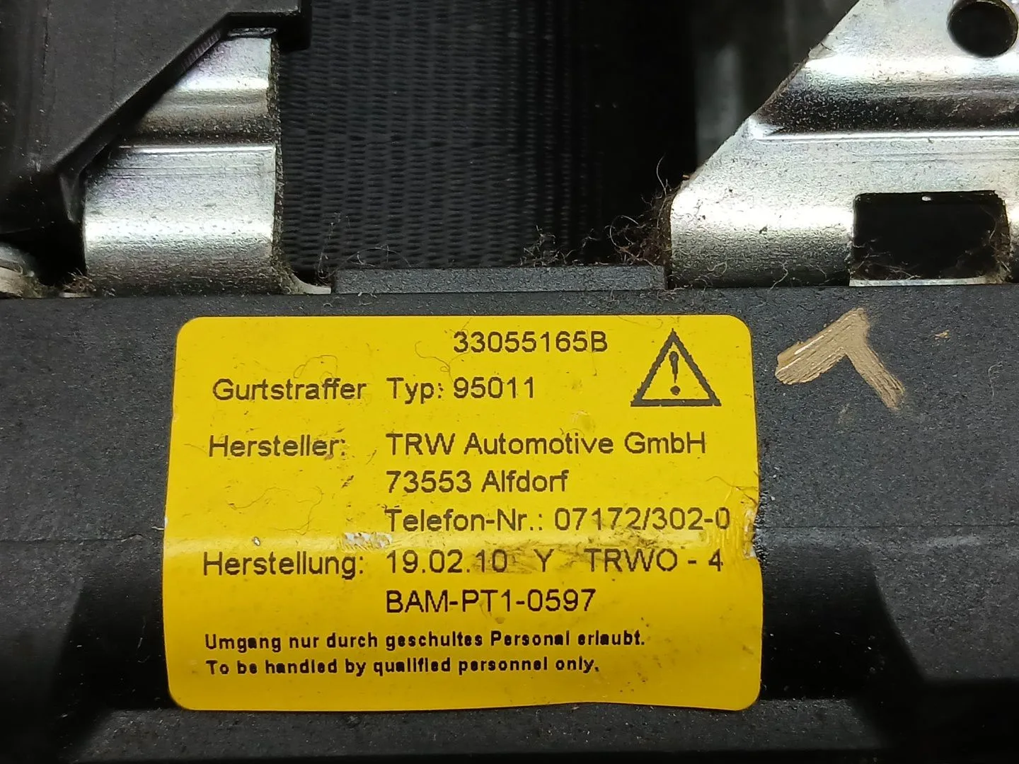 Cinturon Seguridad Delantero Izquierdo para Fiat Bravo (198)