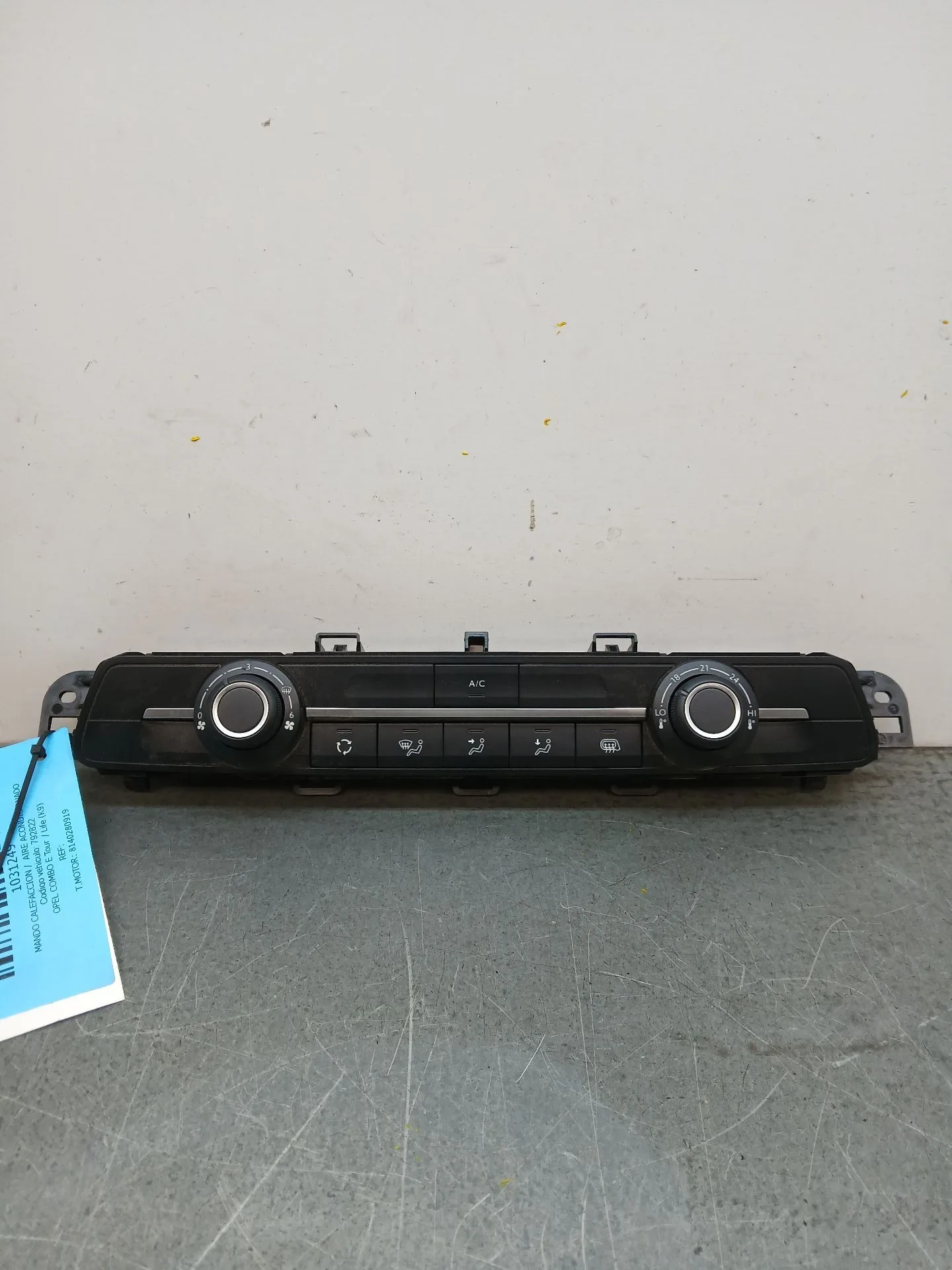 Mando Calefaccion / Aire Acondicionado para Opel Combo E Tour / Life (K9)