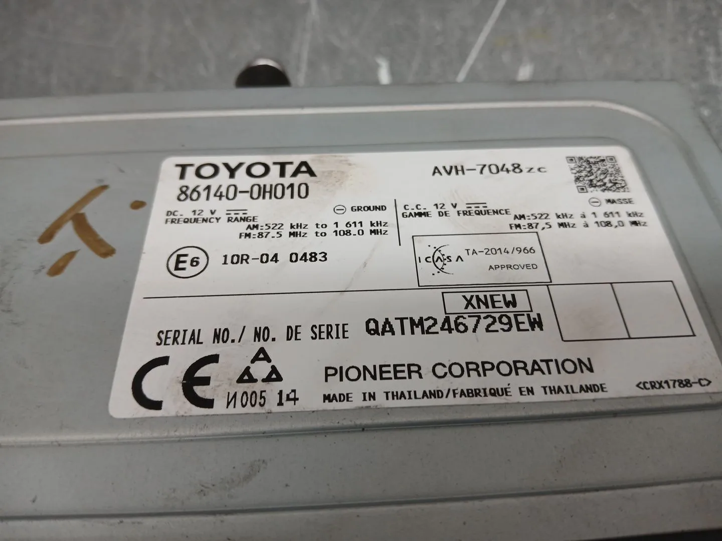 Sistema Audio / Radio Cd para Peugeot 108