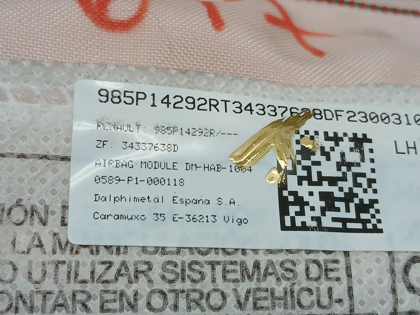 Airbag Cortina Delantero Izquierdo para Renault Megane E-Tech Suv