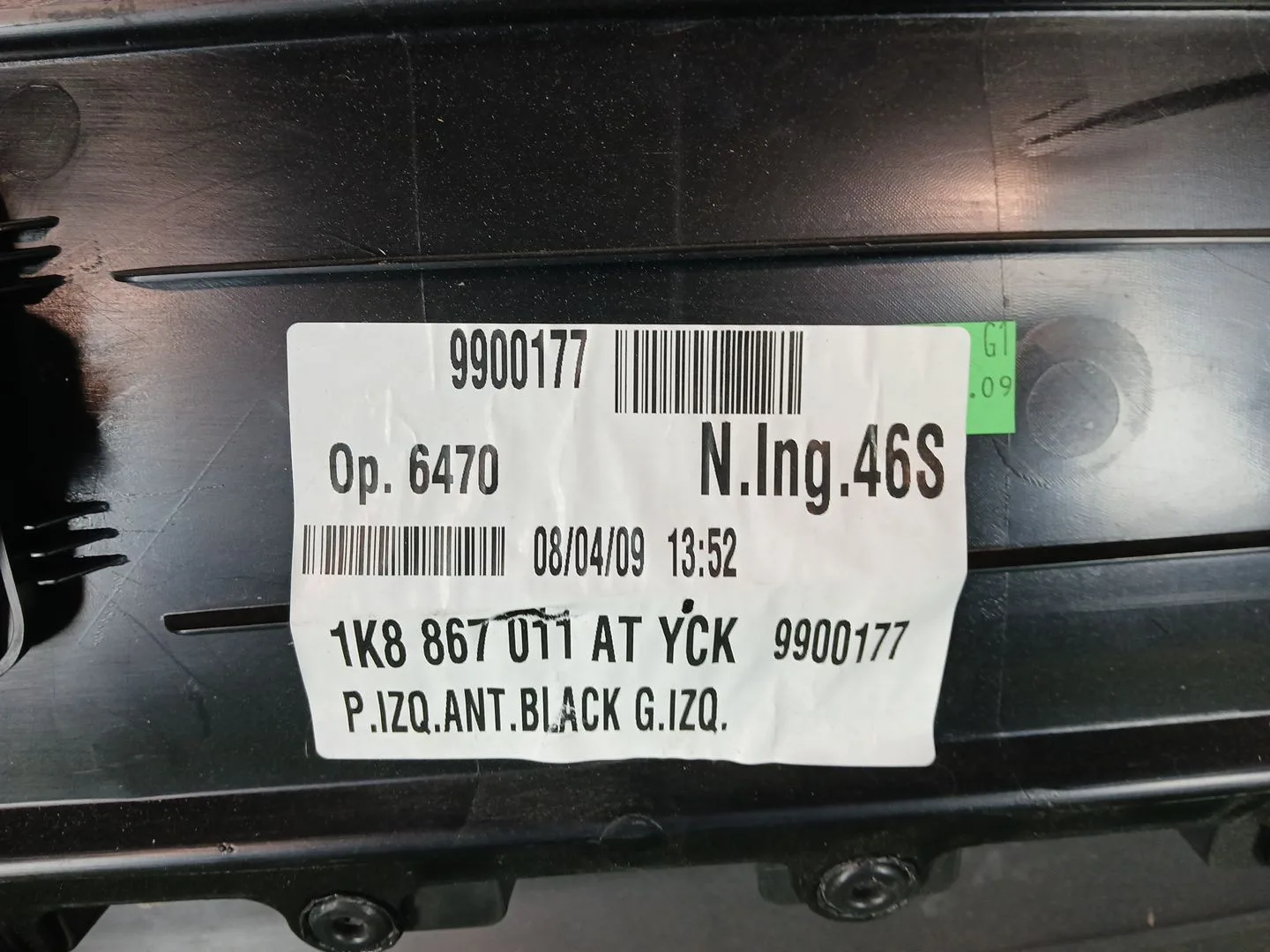 Guarnecido Puerta Delantera Izquierda para Volkswagen Scirocco Iii (137, 138)