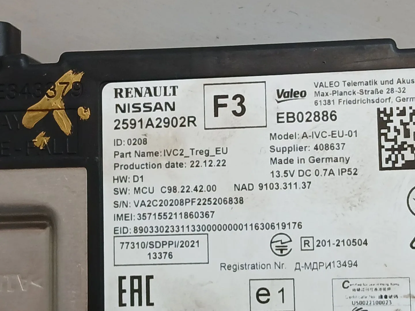 Modulo Electronico para Renault Megane E-Tech Suv