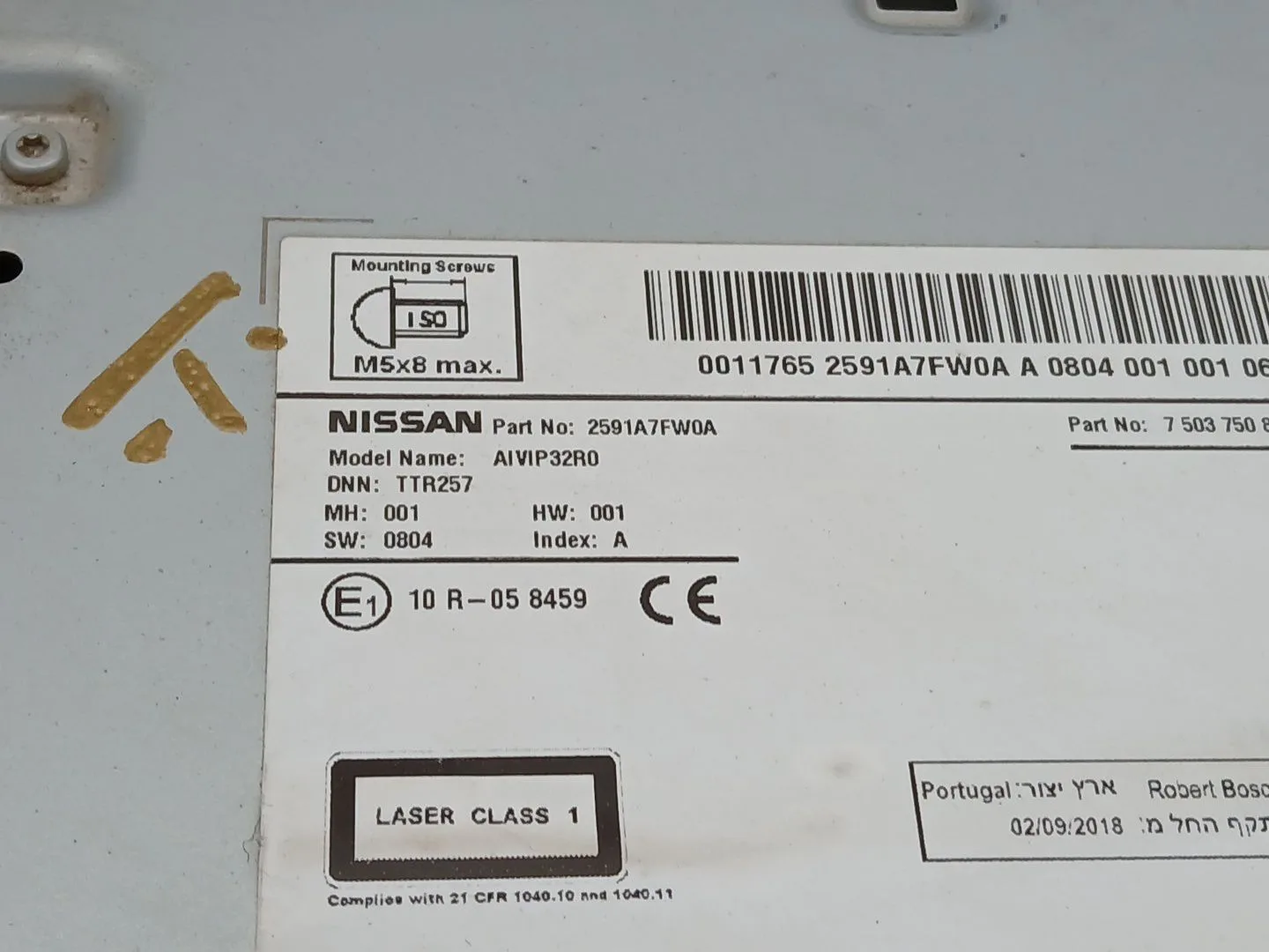 Sistema Audio / Radio Cd para Nissan Qashqai Ii (J11, J11_)