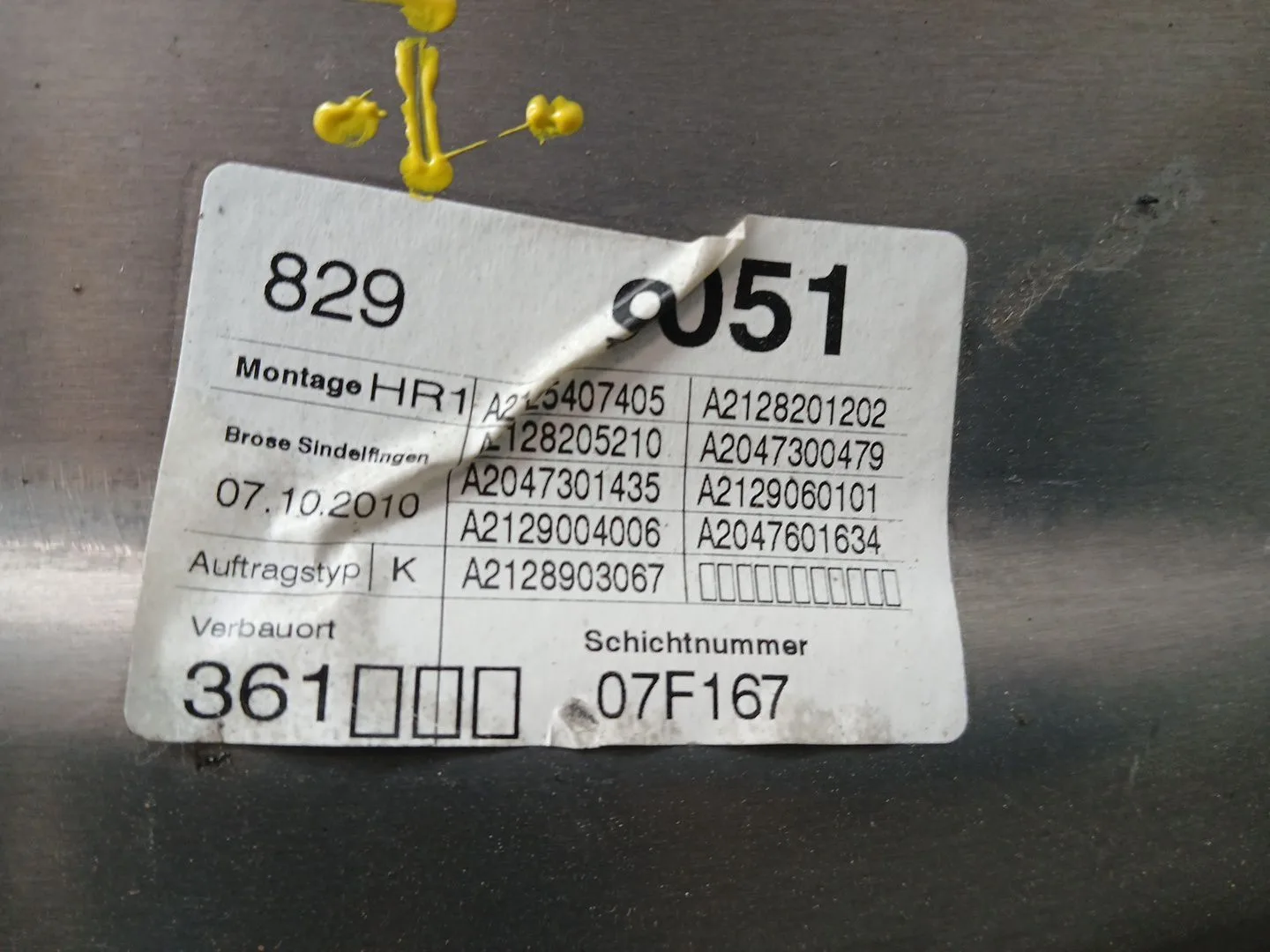 Elevalunas Trasero Derecho para Mercedes-Benz Clase E (W212) Lim.