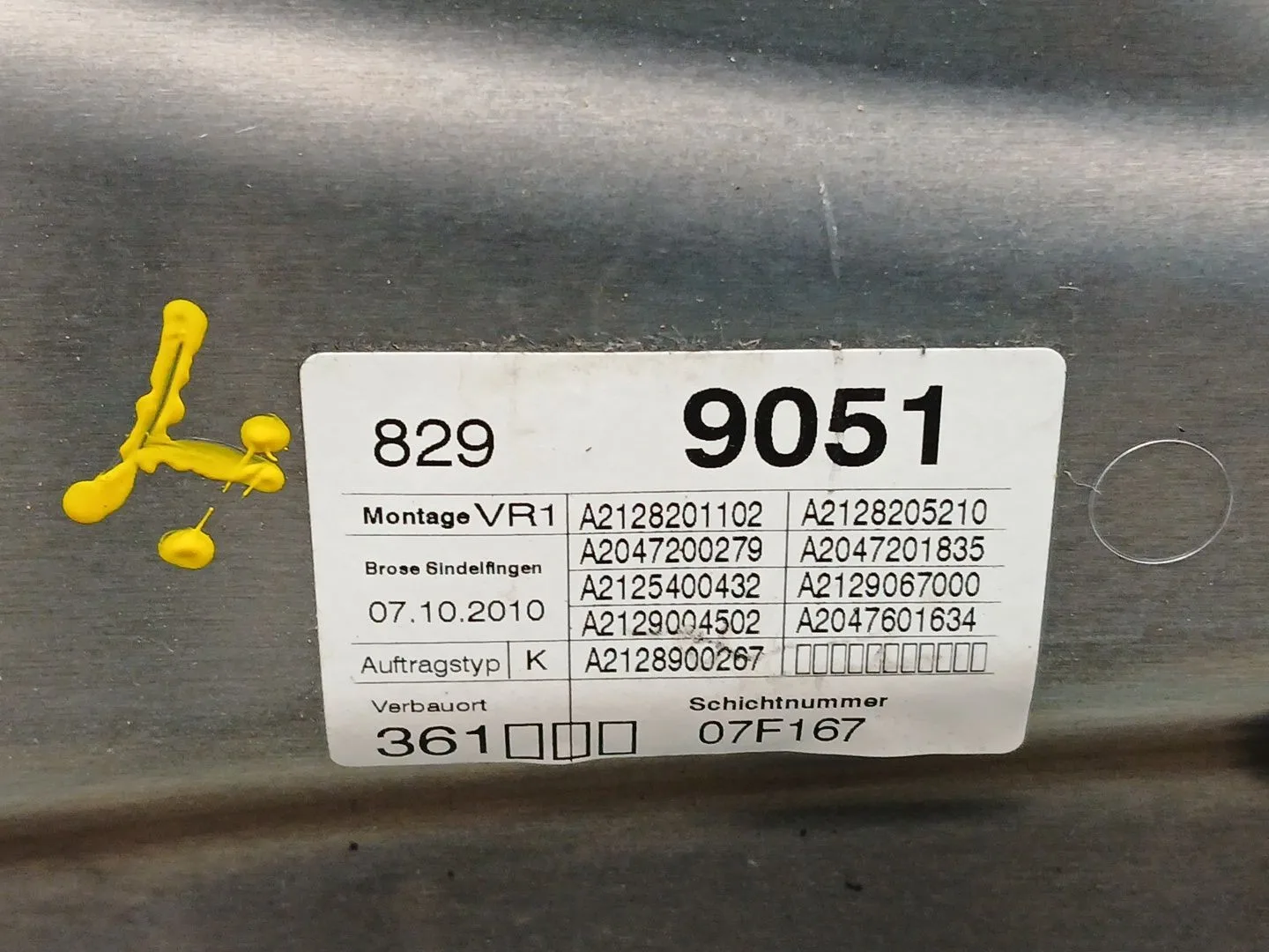 Elevalunas Delantero Derecho para Mercedes-Benz Clase E (W212) Lim.