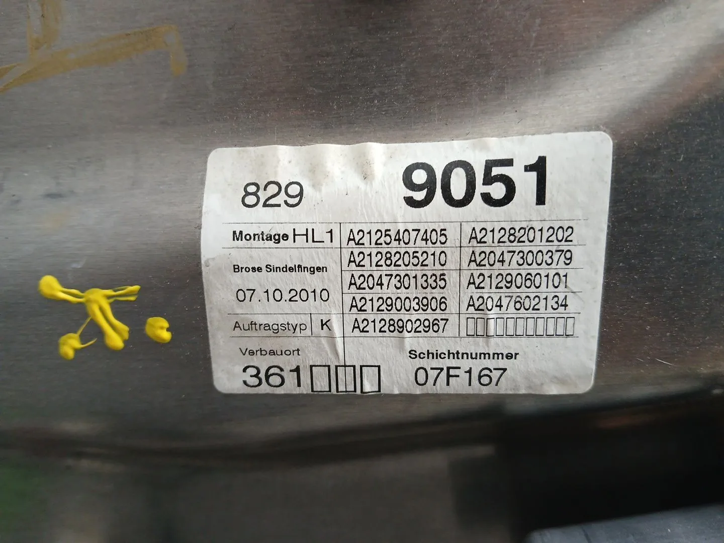 Elevalunas Trasero Izquierdo para Mercedes-Benz Clase E (W212) Lim.