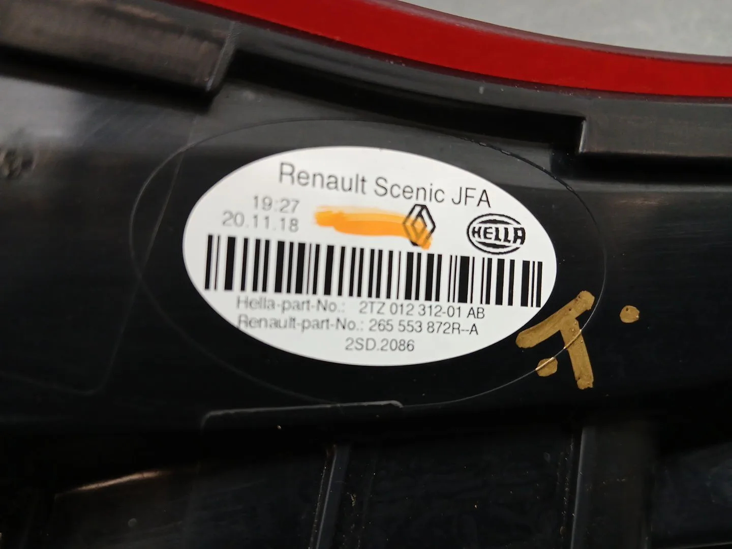 Piloto Trasero Izquierdo Interior para Renault Scenic Iv (J9_)