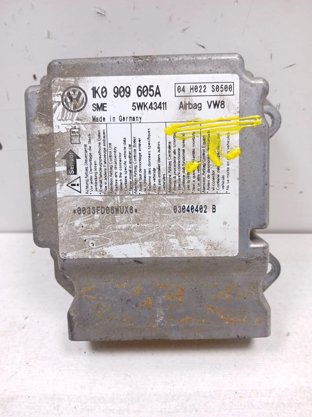 Centralita Airbag para Volkswagen Golf V Berlina (1K1)