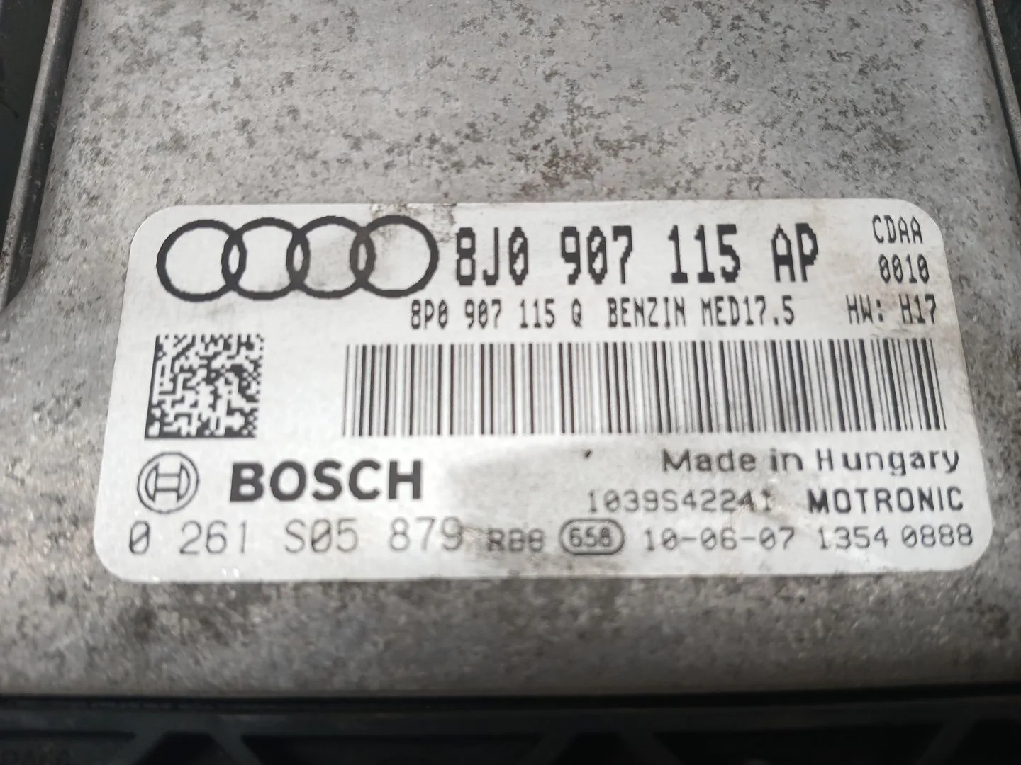 Centralita Motor Uce para Audi Tt (8J3)