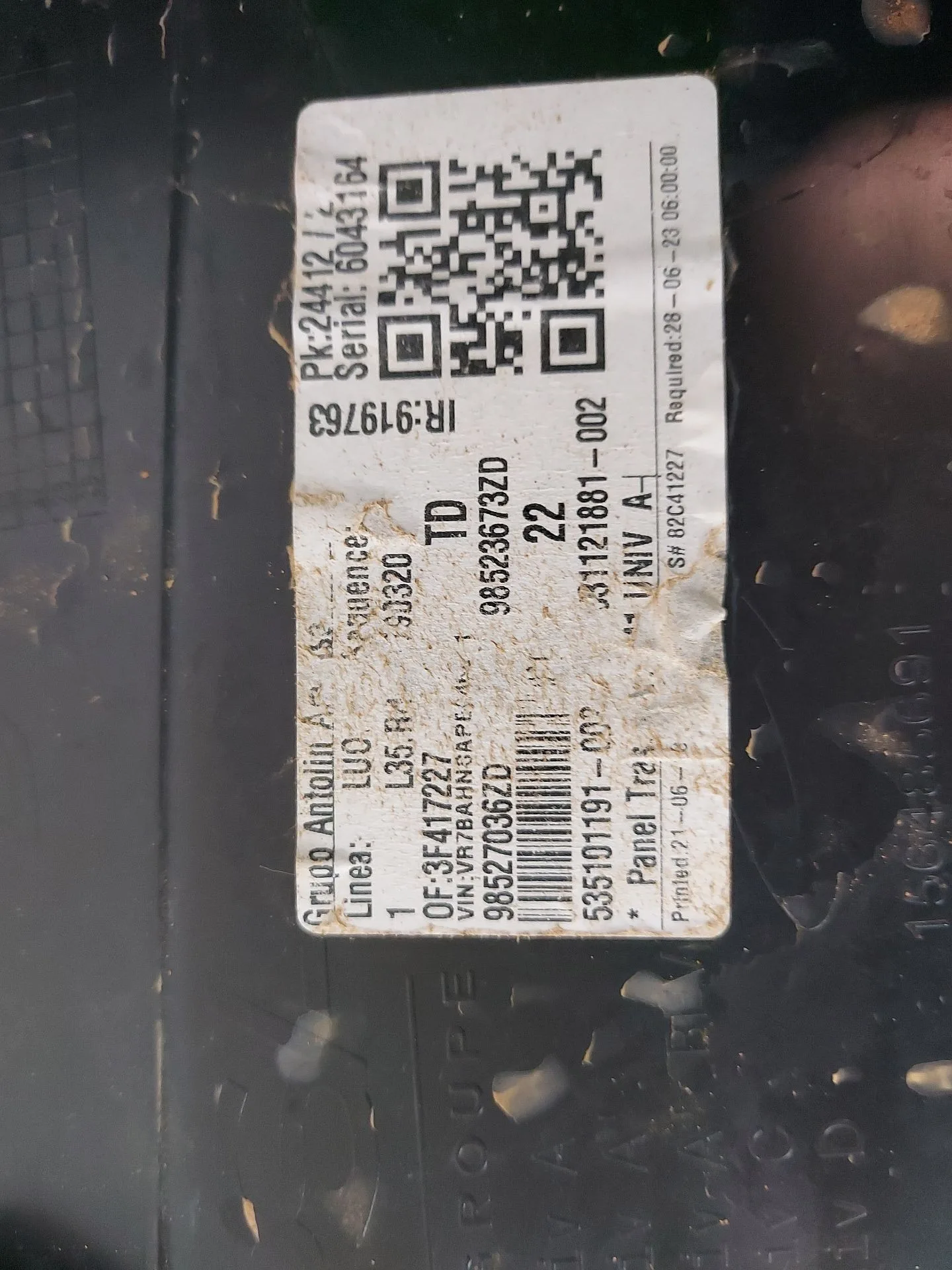 Guarnecido Puerta Trasera Derecha para Citroën C4 Iii (Ba_, Bb_, Bc_)
