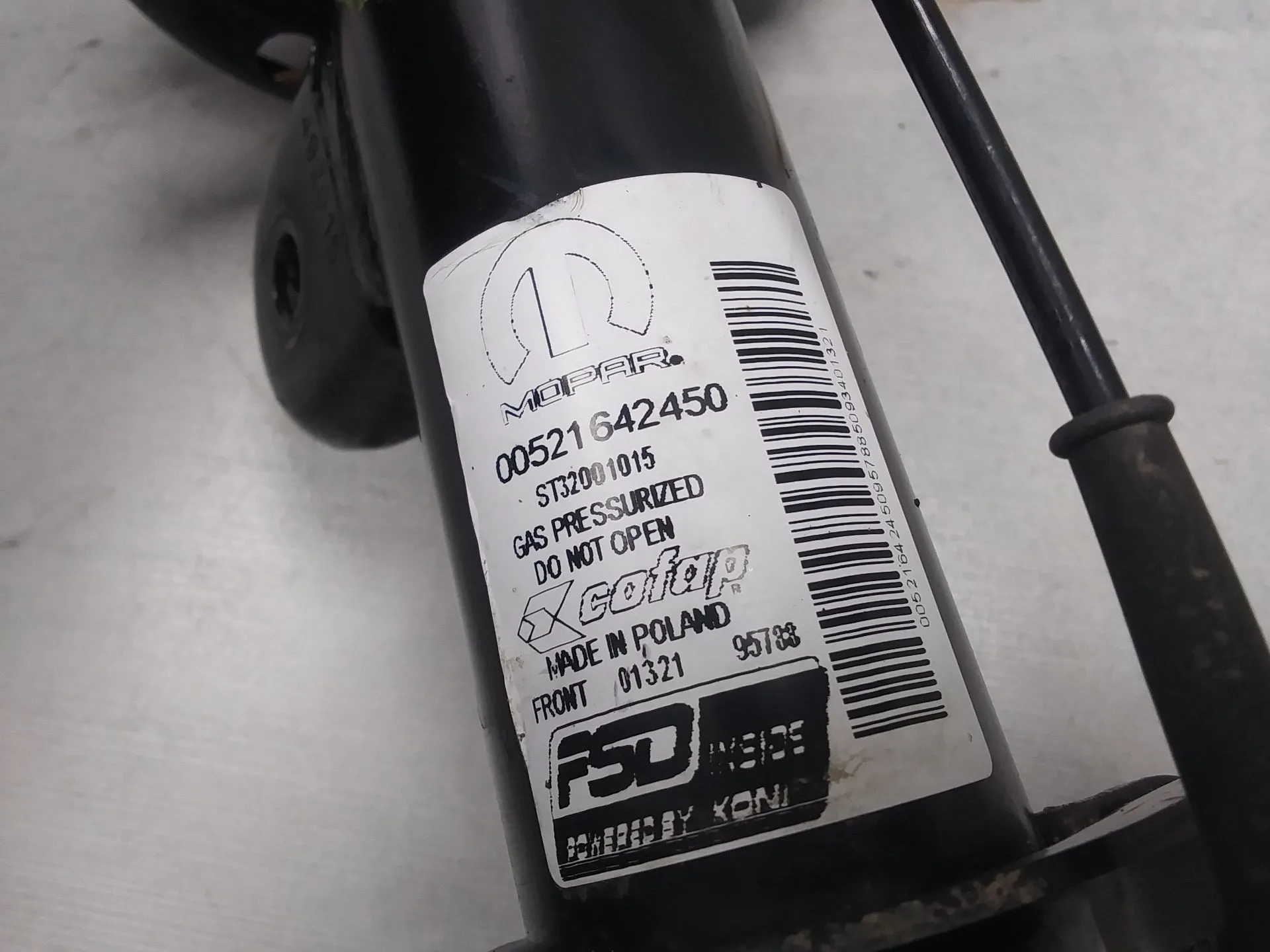 Amortiguador Delantero Izquierdo para Jeep Compass (Mp, M6, Mv, M7)