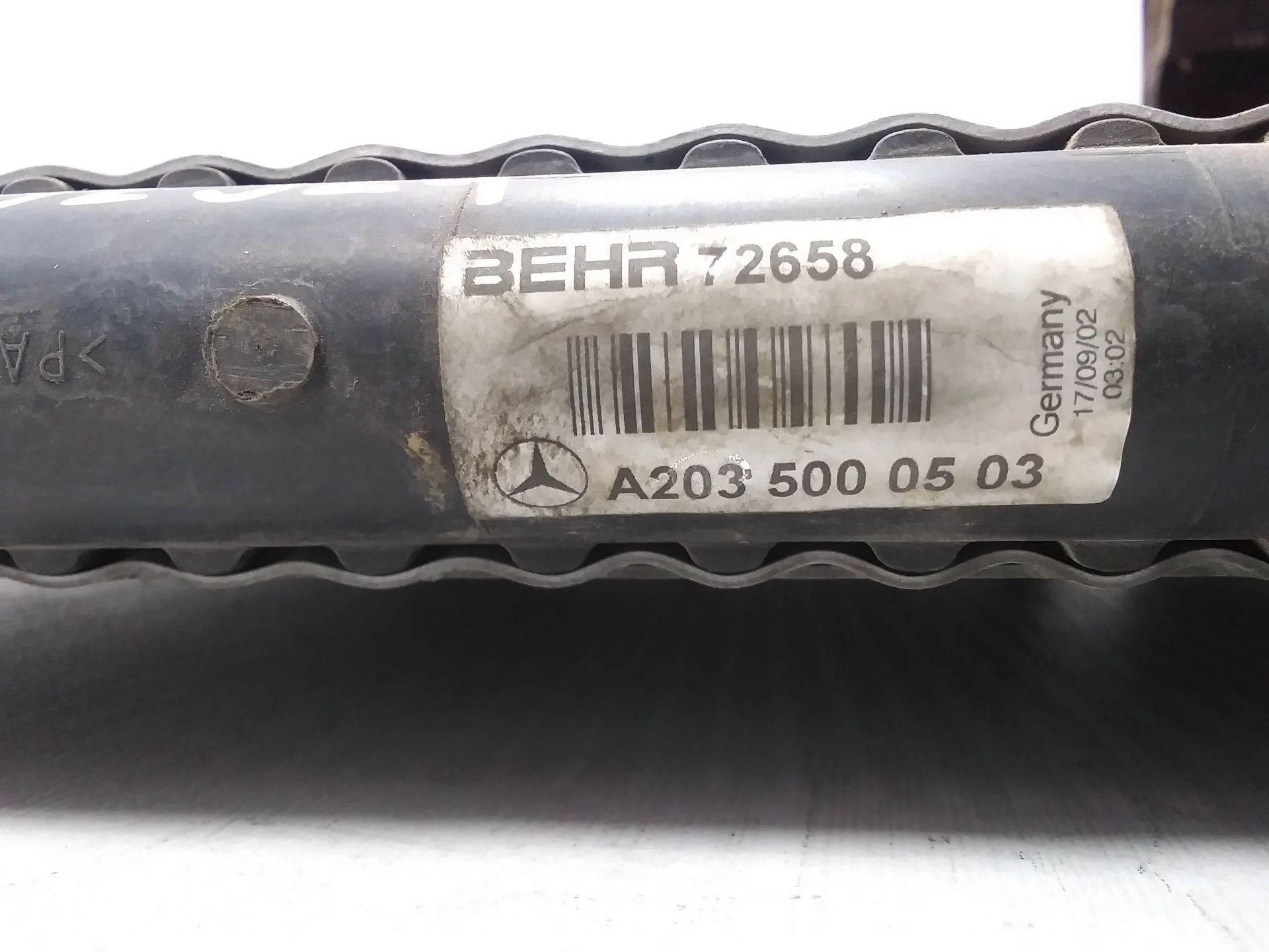 Radiador Agua para Mercedes-Benz Clase C (W203)