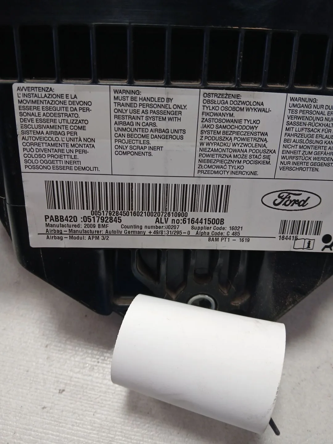 Airbag Delantero Derecho para Ford Ka (Ccu)