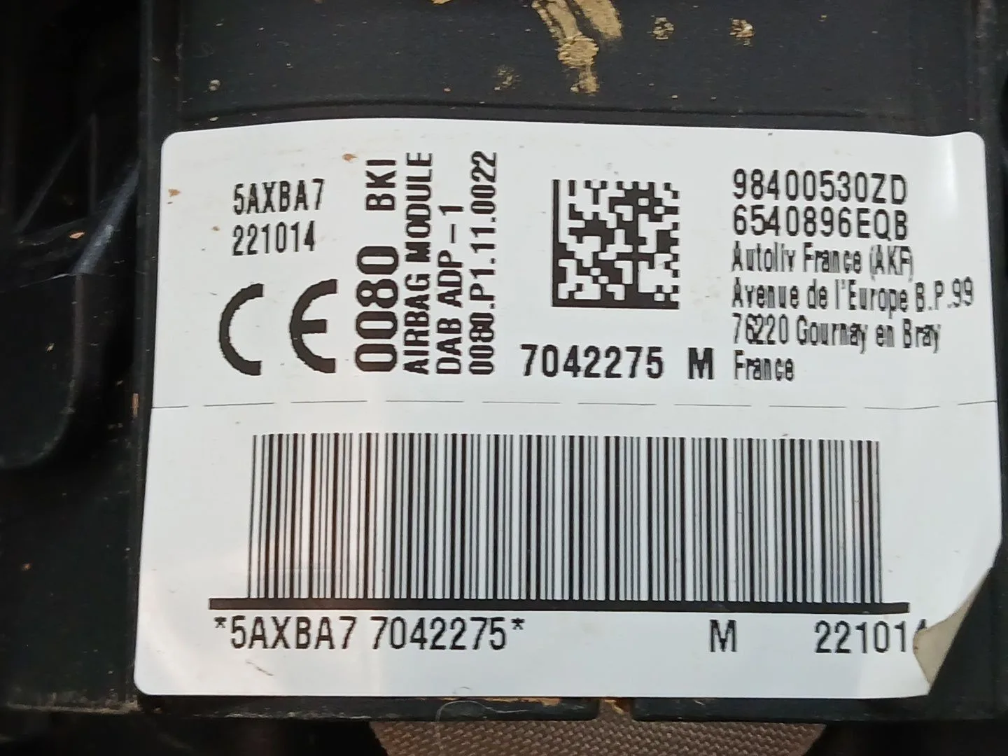Kit Airbag para Opel Astra L (Ov5)