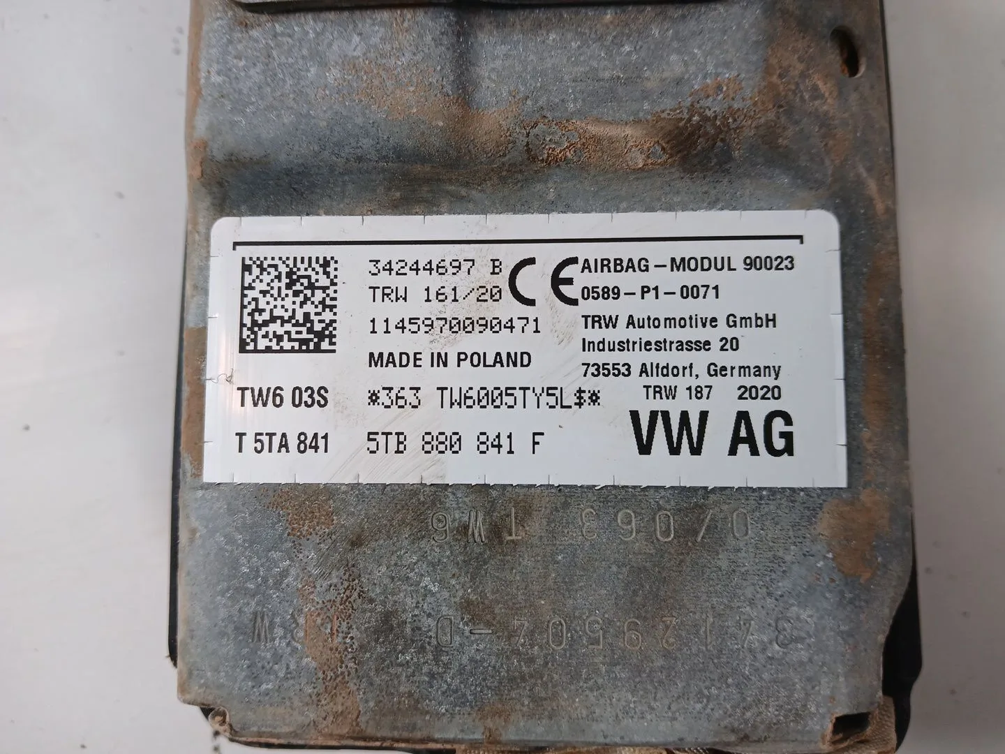 Kit Airbag para Volkswagen Tiguan (Ad1, Ax1)