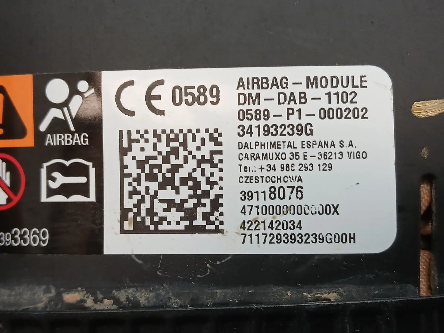 Kit Airbag para Opel Astra K (B16)