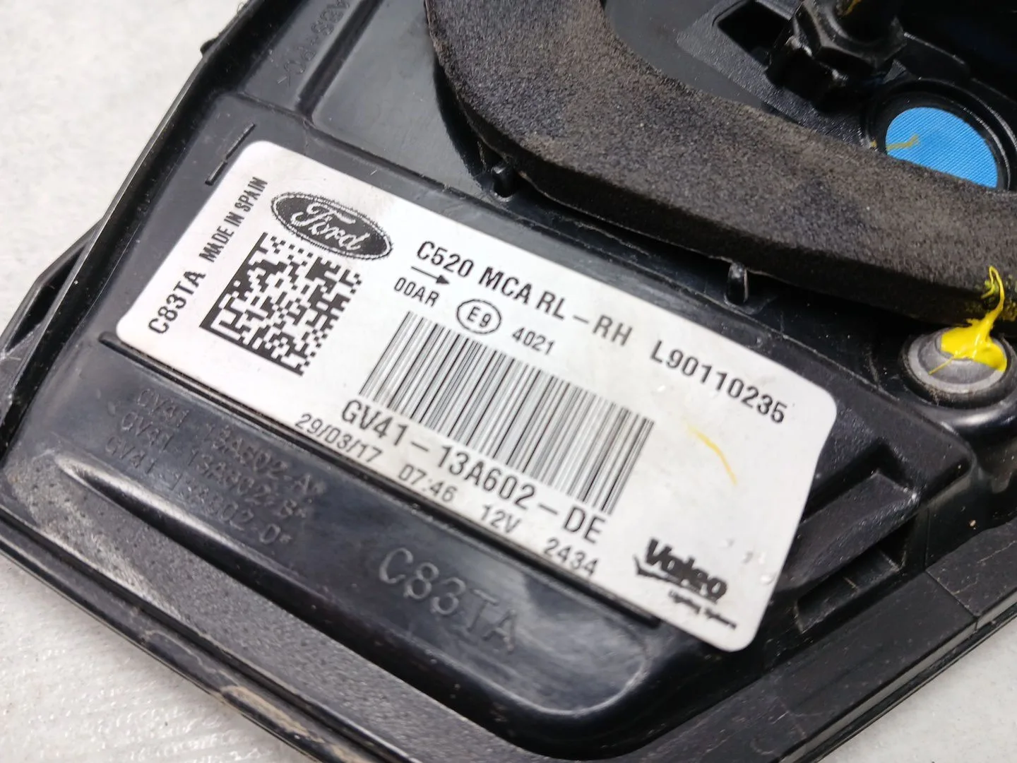 Piloto Trasero Derecho Interior para Ford Kuga Ii (Dm2)