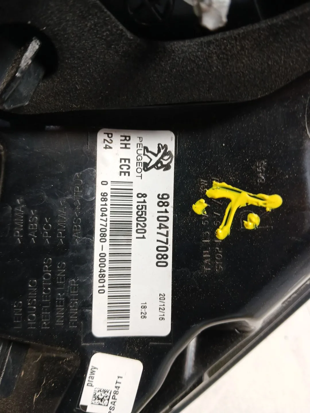 Piloto Trasero Derecho para Peugeot 3008 Ii Suv (Mc_, Mr_, Mj_, M4_)