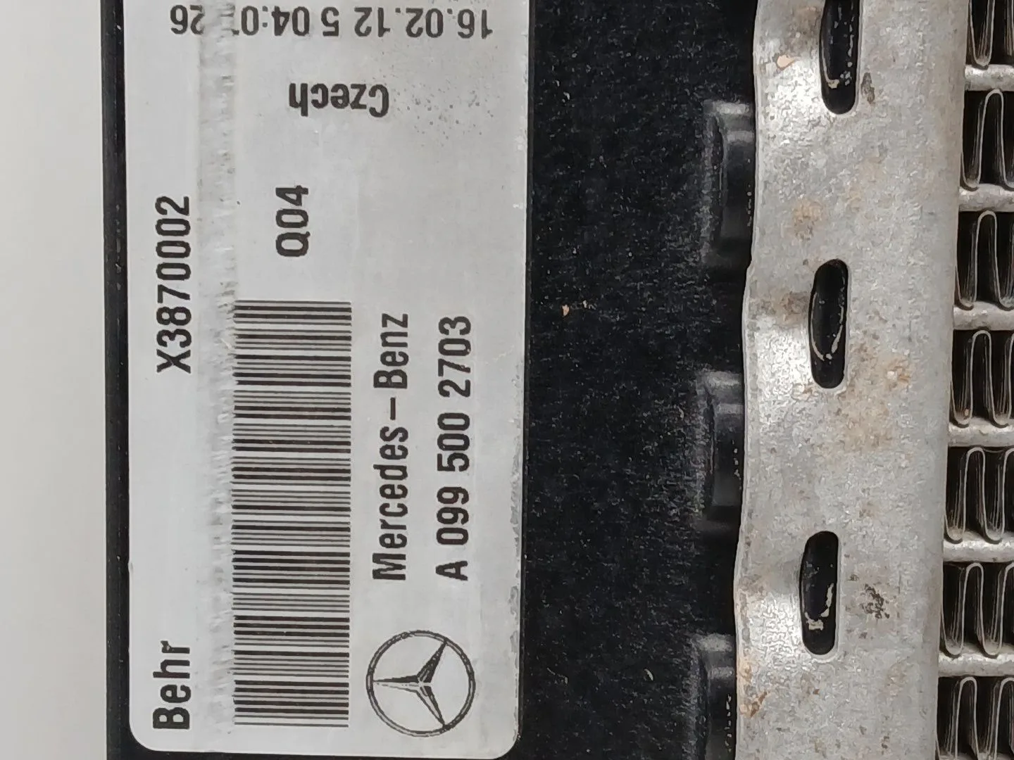 Radiador Agua para Mercedes-Benz Clase C (W204)