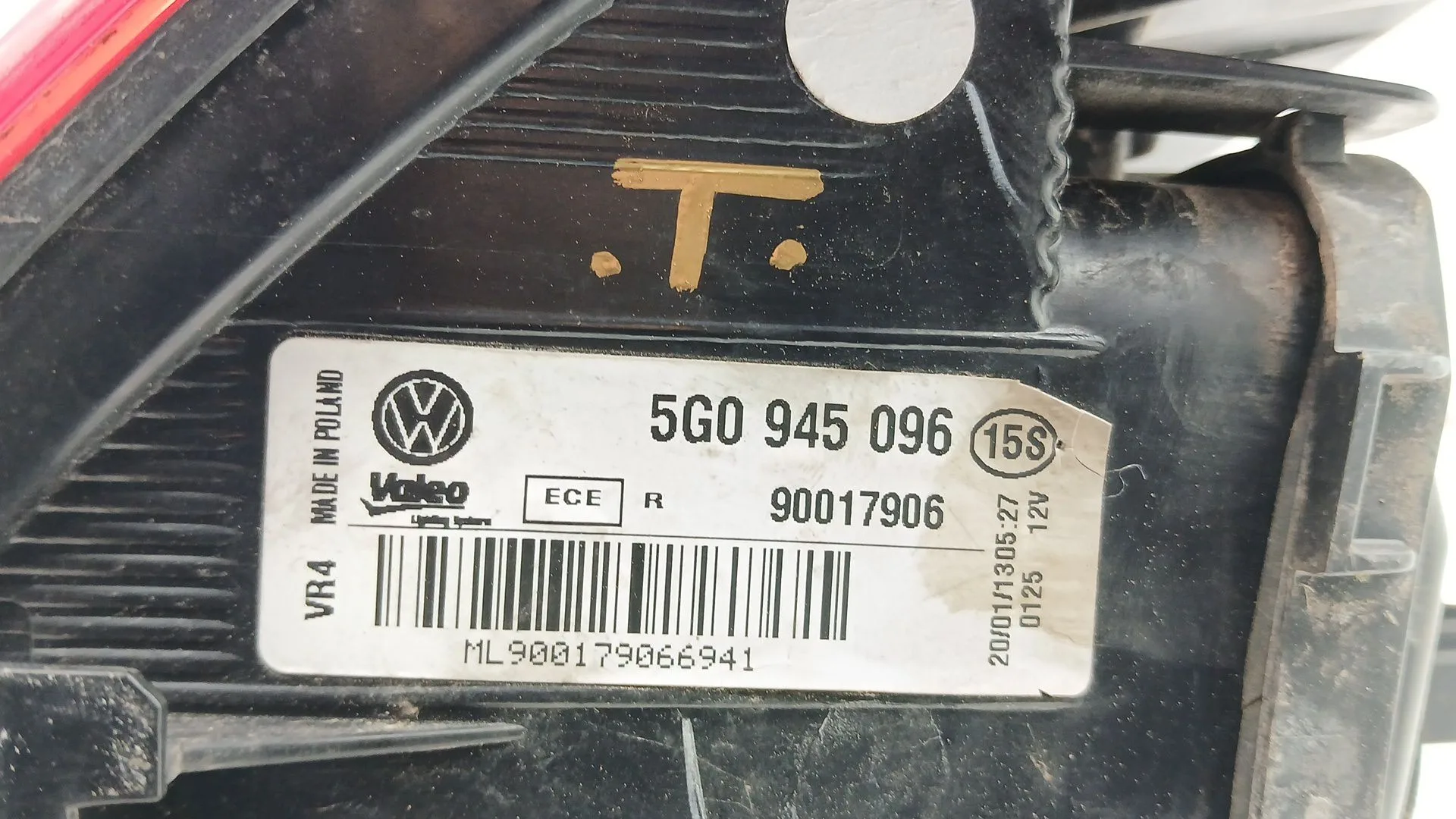 Piloto Trasero Derecho para Volkswagen Golf Vii (5G1, Bq1, Be1, Be2)