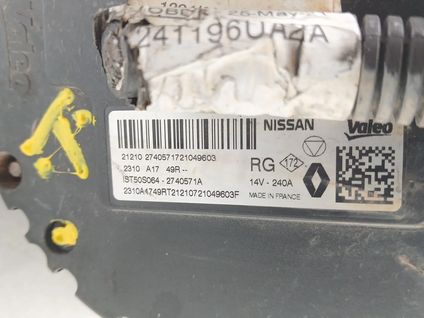 Alternador para Nissan Qashqai Iii (J12)