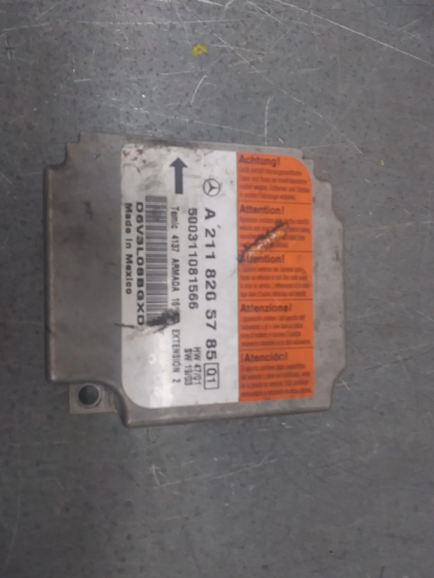 Centralita Airbag para Mercedes-Benz Clase E (W211)