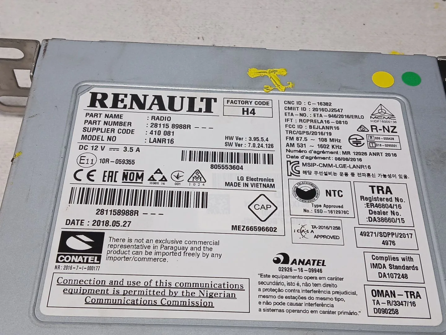 Modulo Electronico para Renault Megane Iv Sport Tourer (K9A/M/N_)
