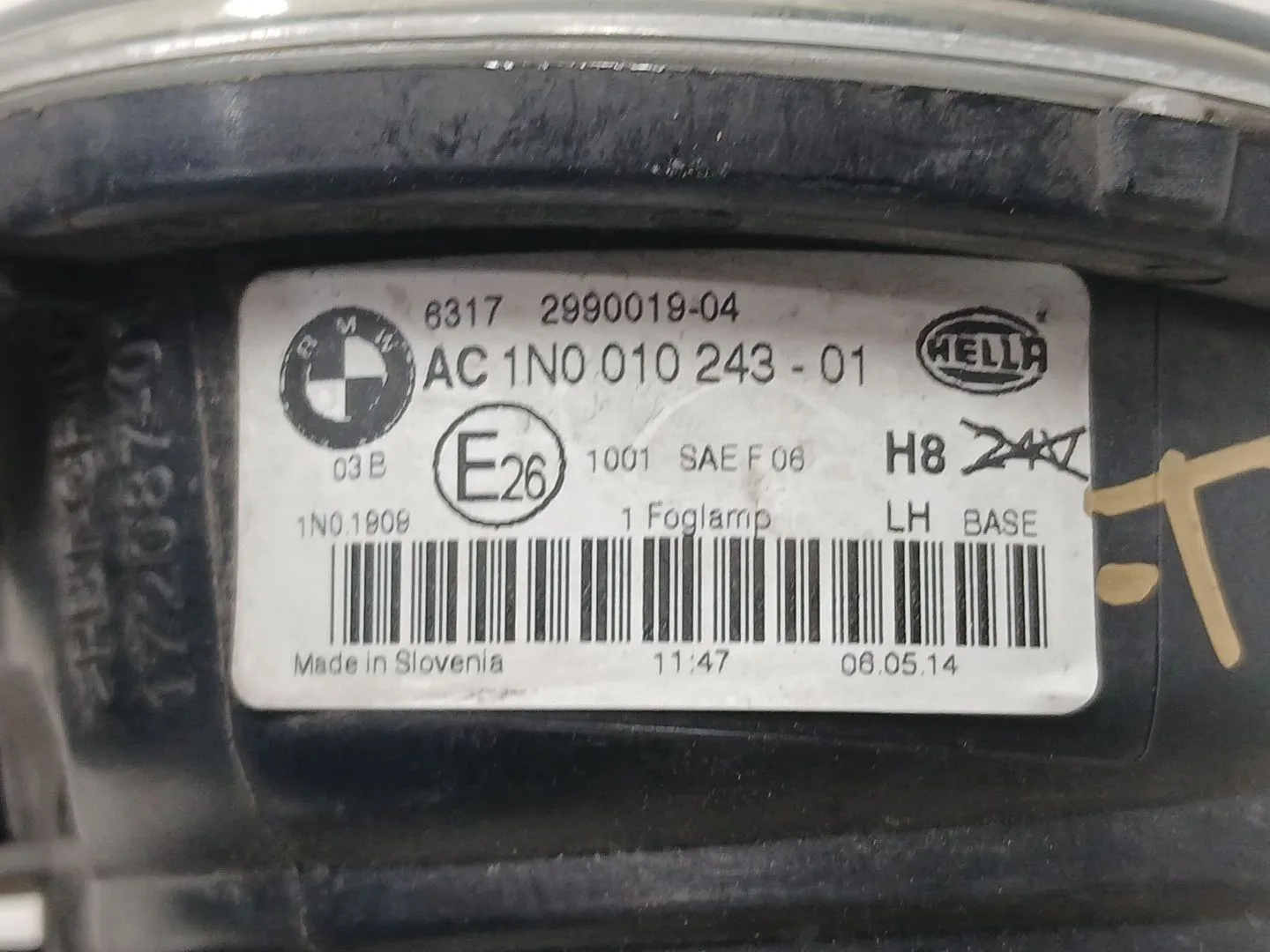 Faro Antiniebla Izquierdo para Bmw X1 (E84)