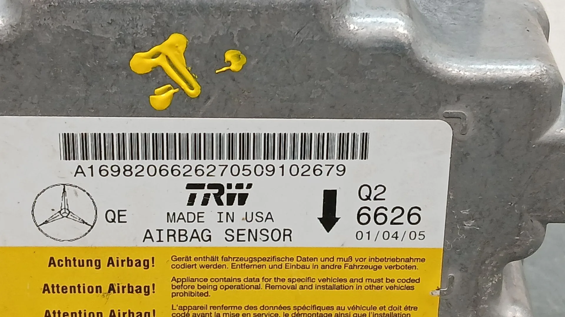 Centralita Airbag para Mercedes-Benz Clase A (W169)