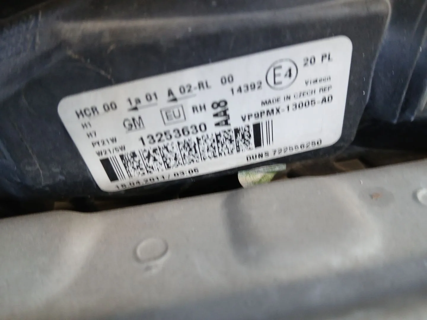 Faro Derecho para Opel Meriva B Monospace (S10)