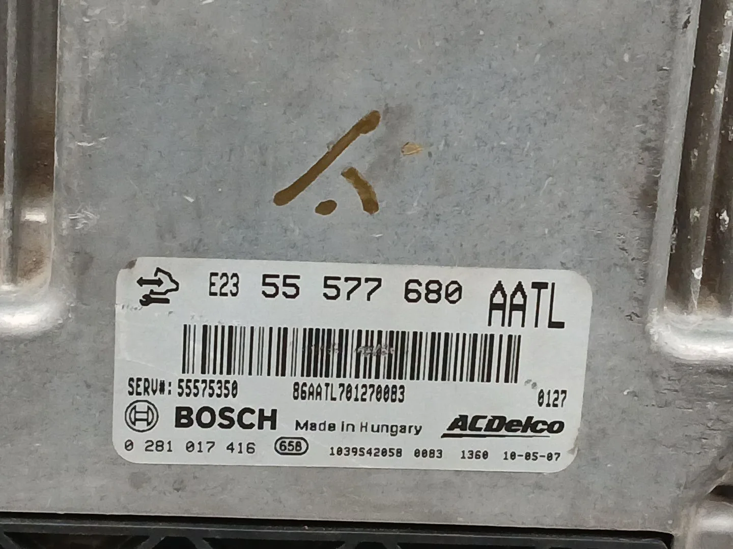Centralita Motor Uce para Opel Astra J (P10)