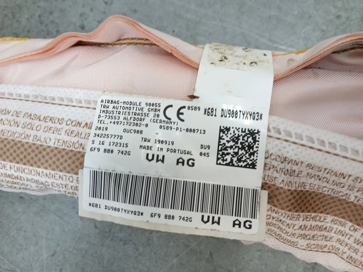 Airbag Cortina Delantero Derecho para Seat Arona (Kj7, Kjp)