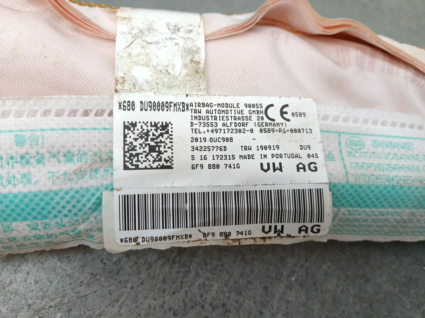 Airbag Cortina Delantero Izquierdo para Seat Arona (Kj7, Kjp)