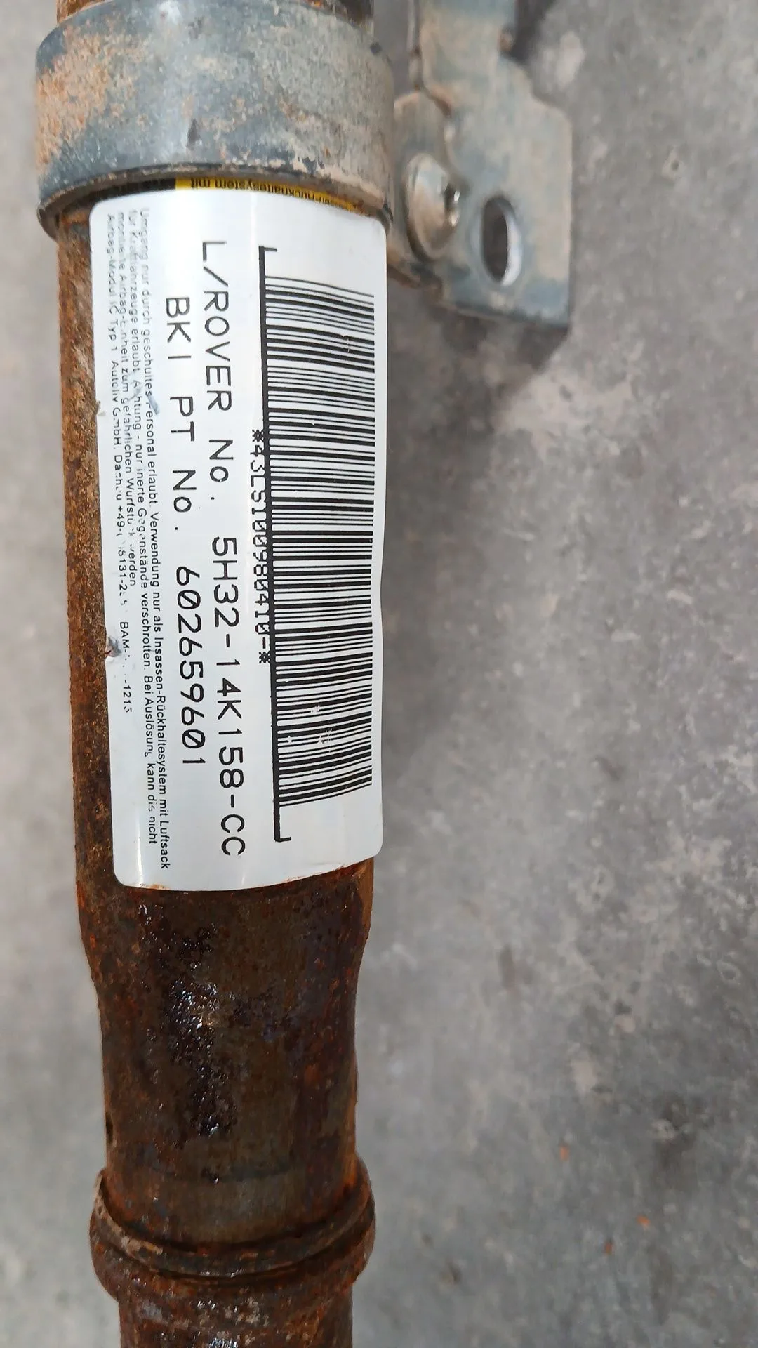 Airbag Cortina Delantero Izquierdo para Land Rover Range Rover Sport I (L320)