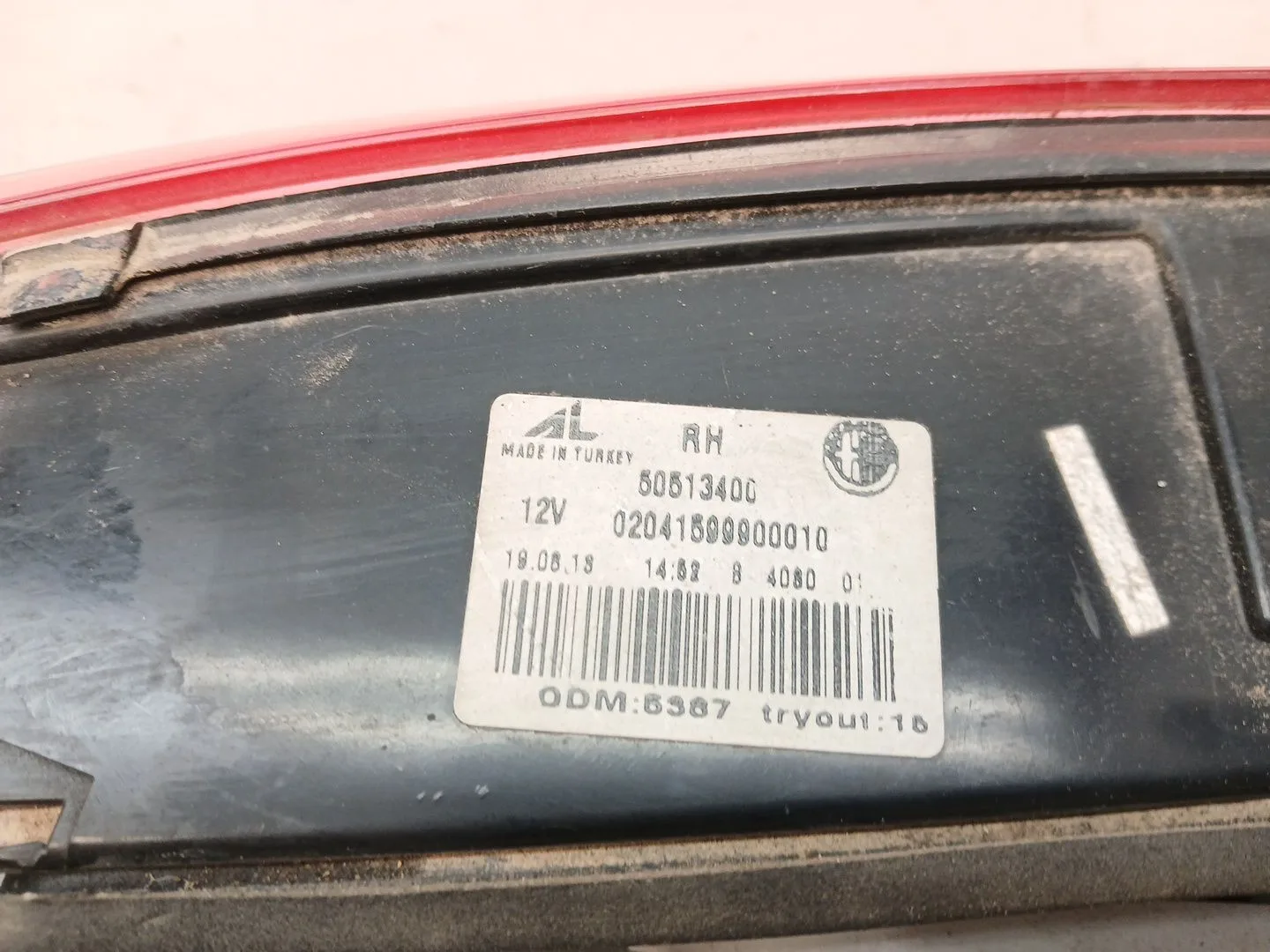 Piloto Trasero Derecho Interior para Alfa Romeo Giulietta (940_)