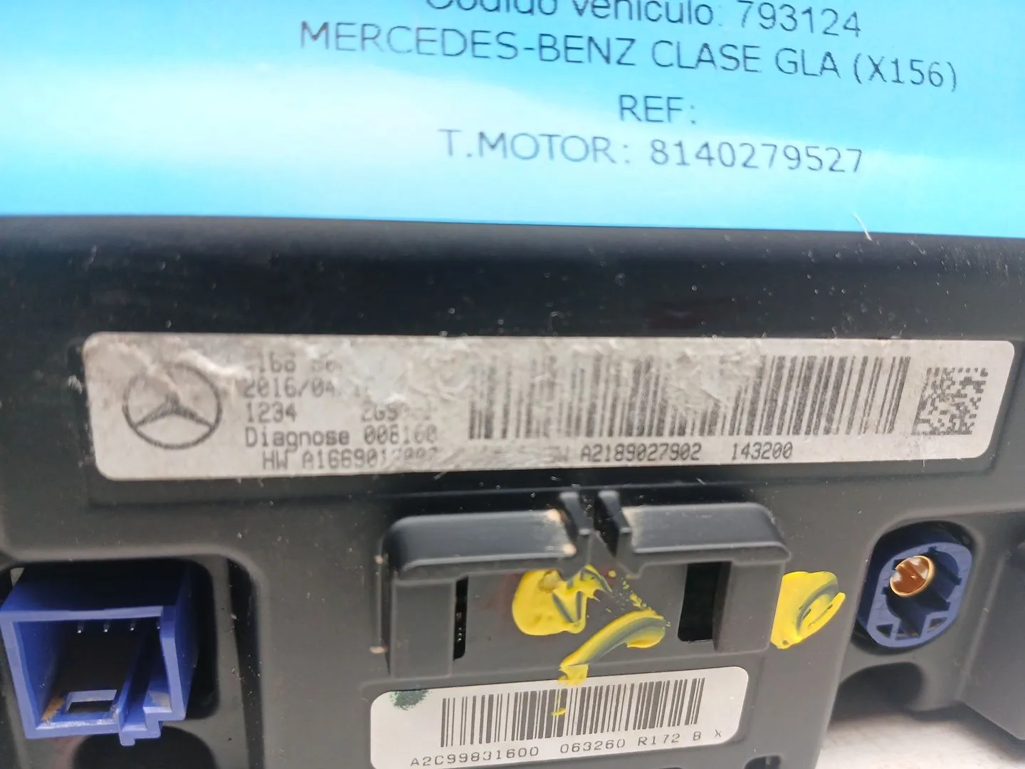 Pantalla Multifuncion para Mercedes-Benz Clase Gla (X156)
