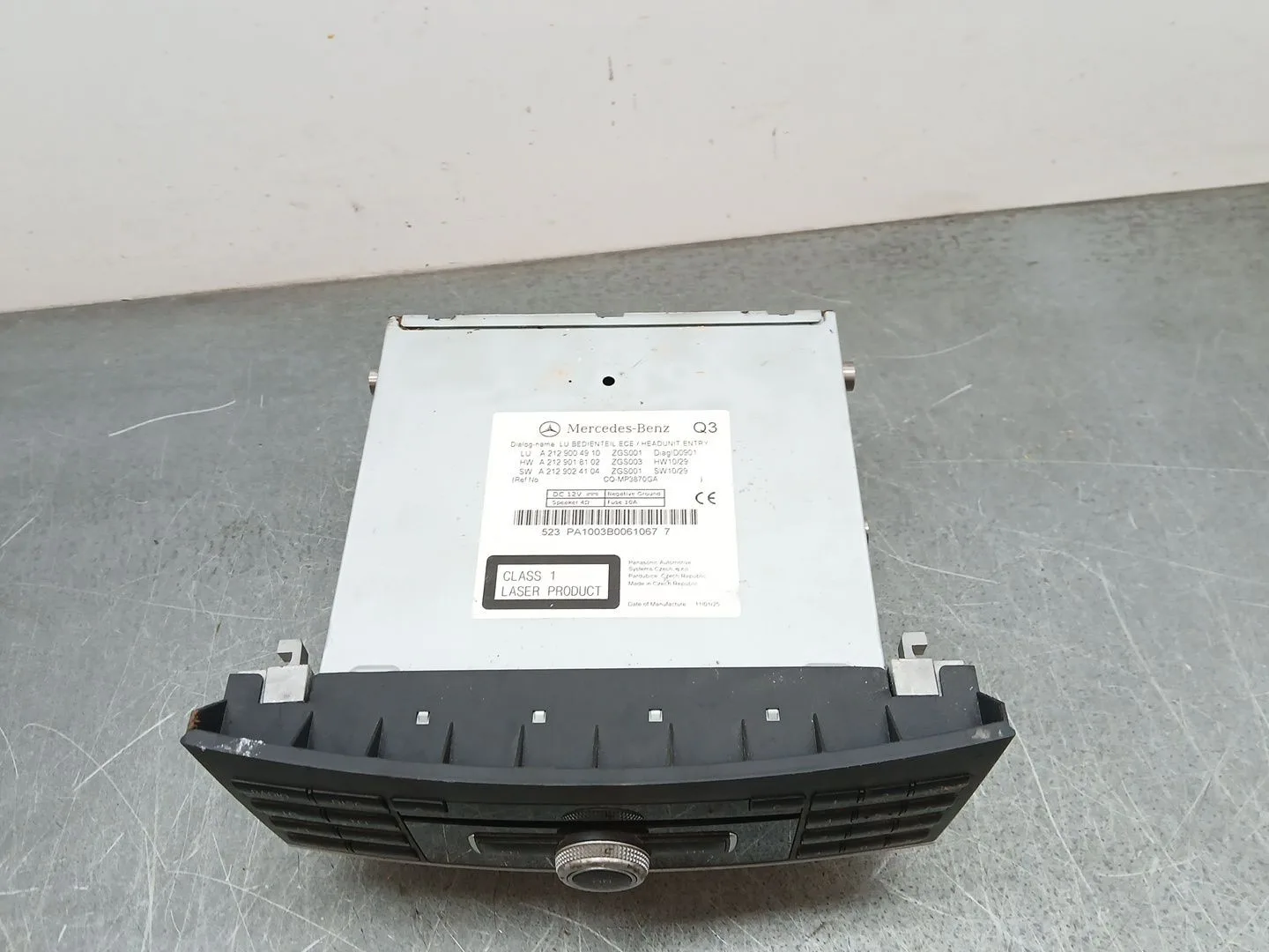 Sistema Audio / Radio Cd para Mercedes-Benz Clase E Descapotable (A207)