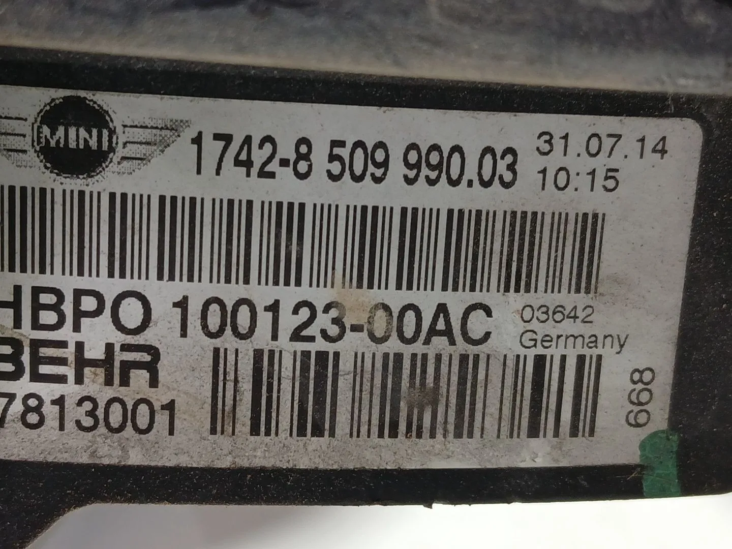 Electroventilador para Mini Mini Countryman (R60)
