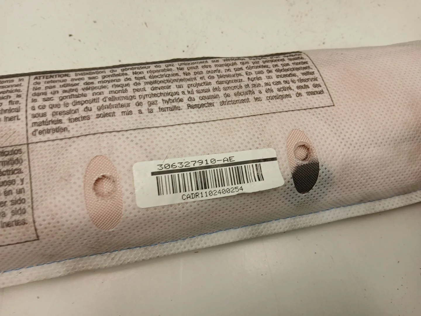 Airbag Lateral Delantero Derecho para Mercedes-Benz Clase E Descapotable (A207)