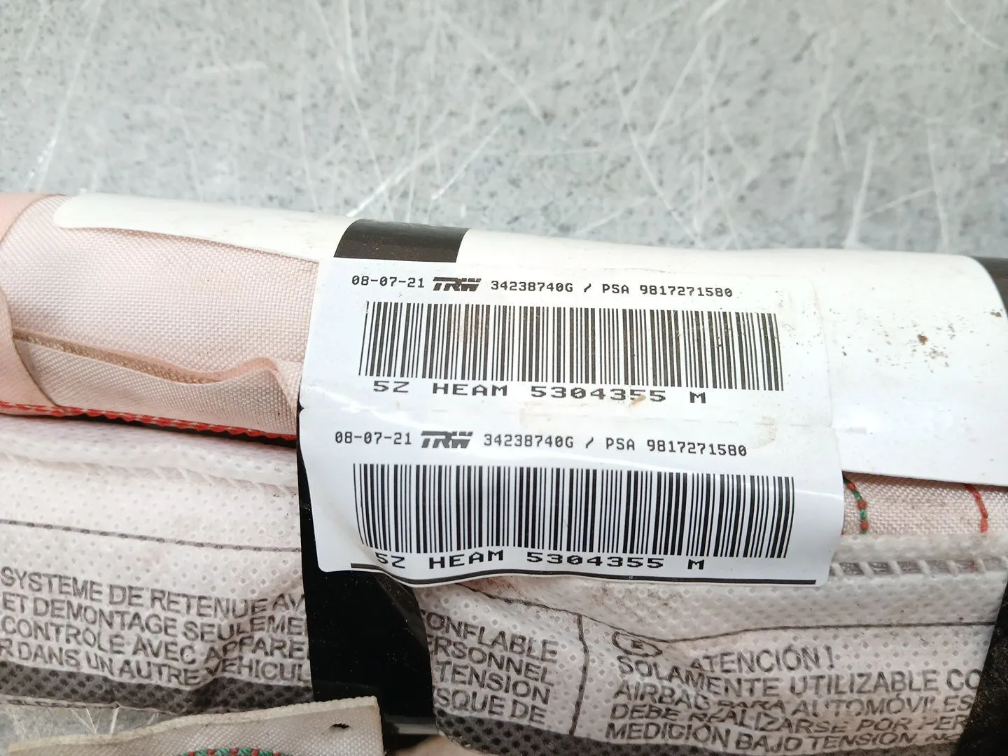 Airbag Cortina Delantero Izquierdo para Peugeot Rifter