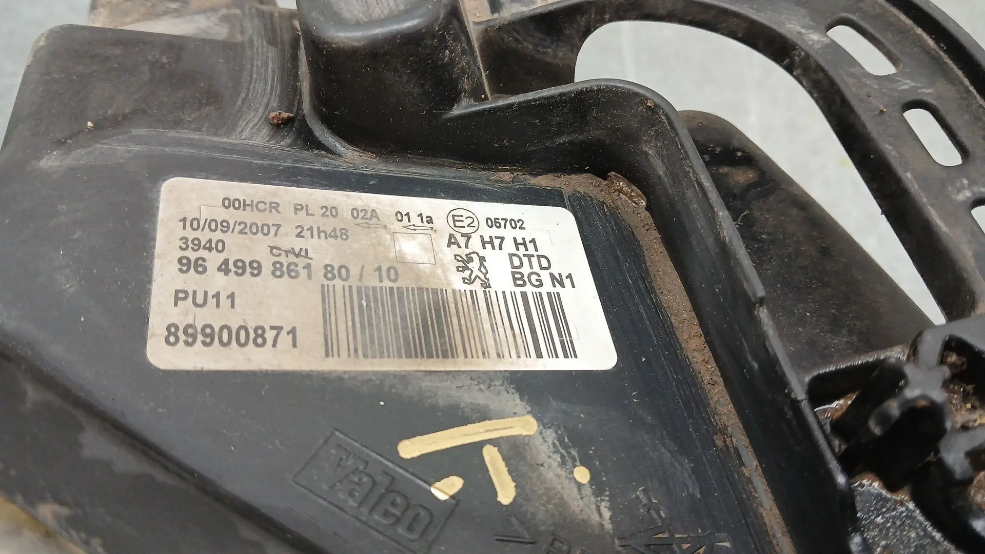 Faro Derecho para Peugeot 207/207+ (Wa_, Wc_)