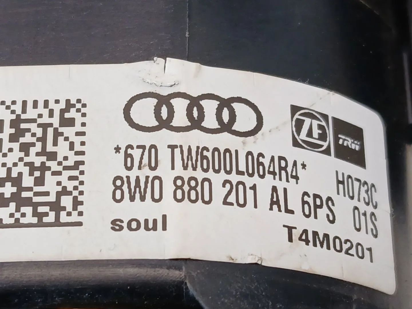 Kit Airbag para Audi A4 B9 (8W2, 8Wc)