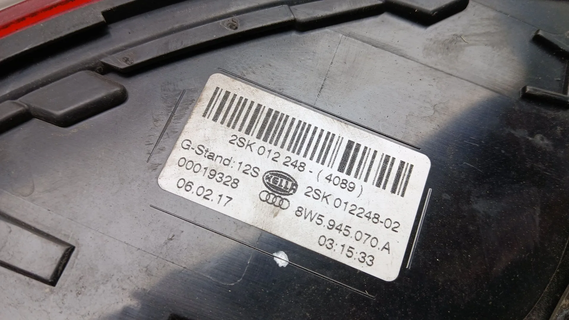 Piloto Trasero Derecho para Audi A4 B9 (8W2, 8Wc)