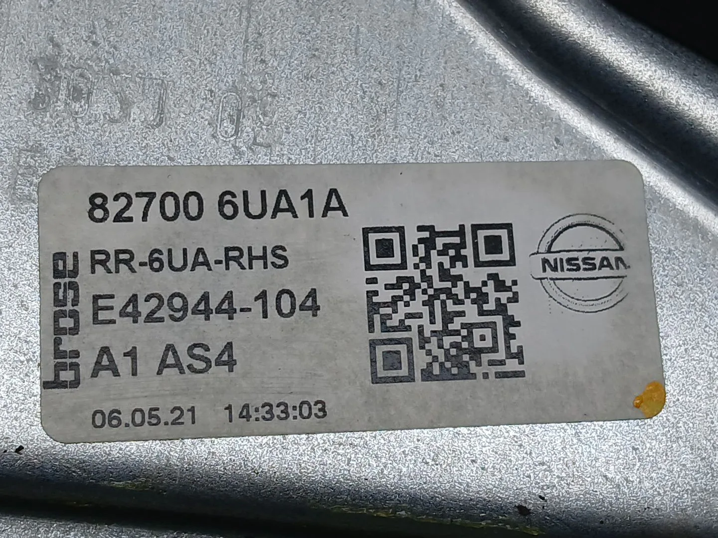 Elevalunas Trasero Derecho para Nissan Qashqai Iii (J12)