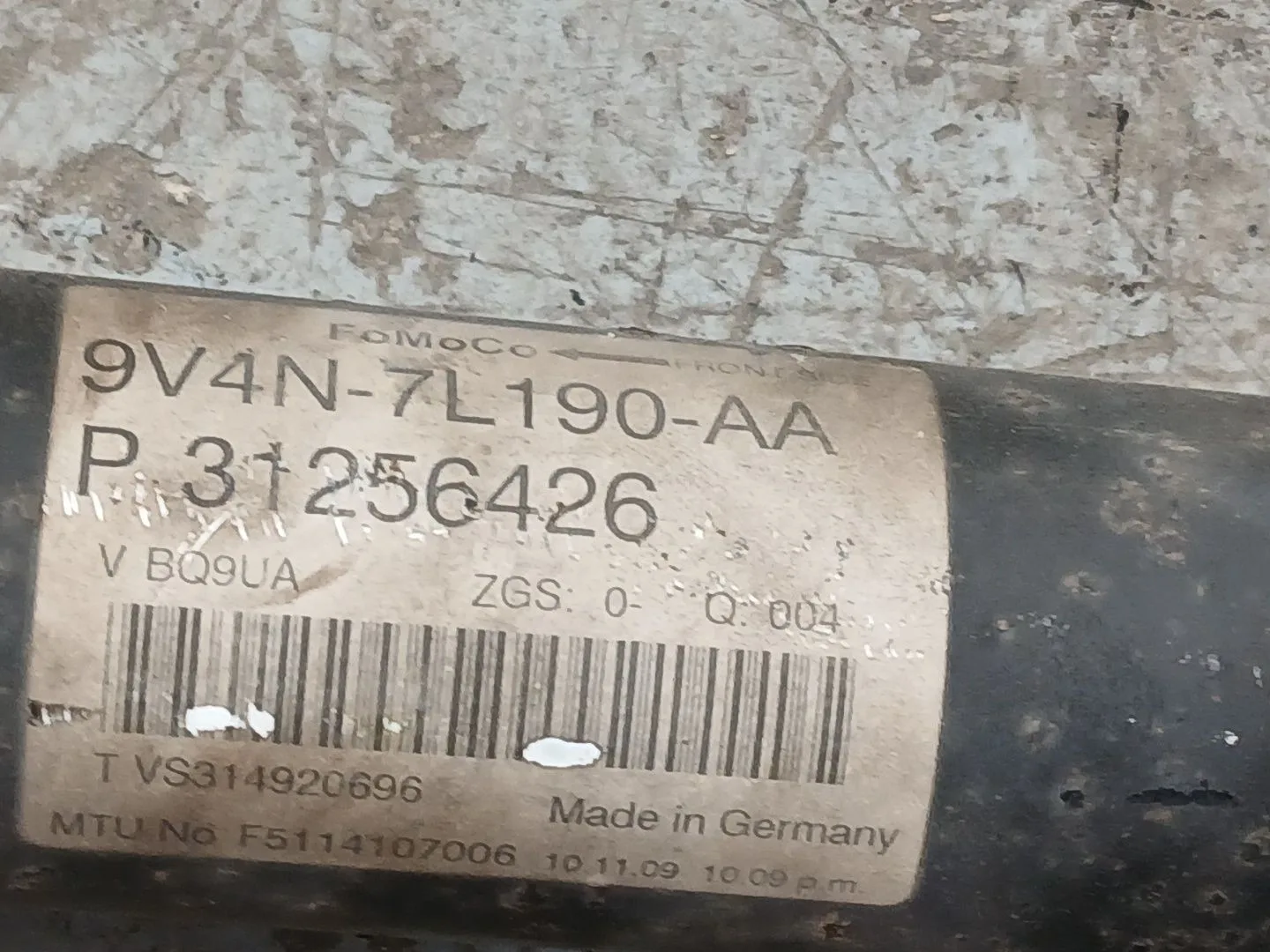 Transmision Central para Ford Kuga I