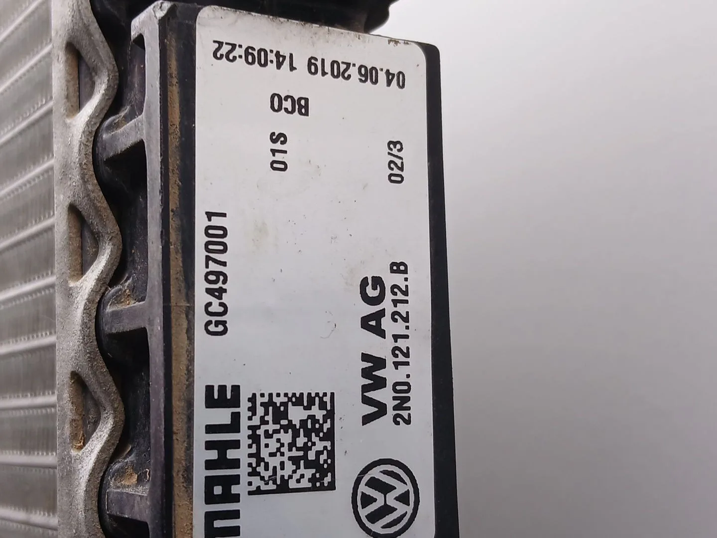 Radiador Agua para Volkswagen Crafter Caja Cerrada
