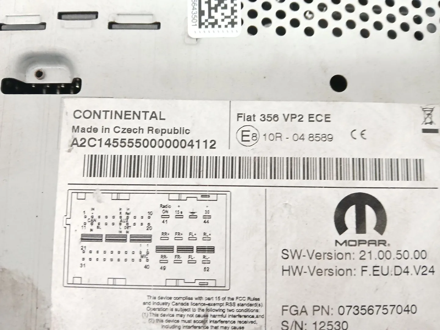 Sistema Audio / Radio Cd para Fiat Tipo Hatchback (356_, 357_)