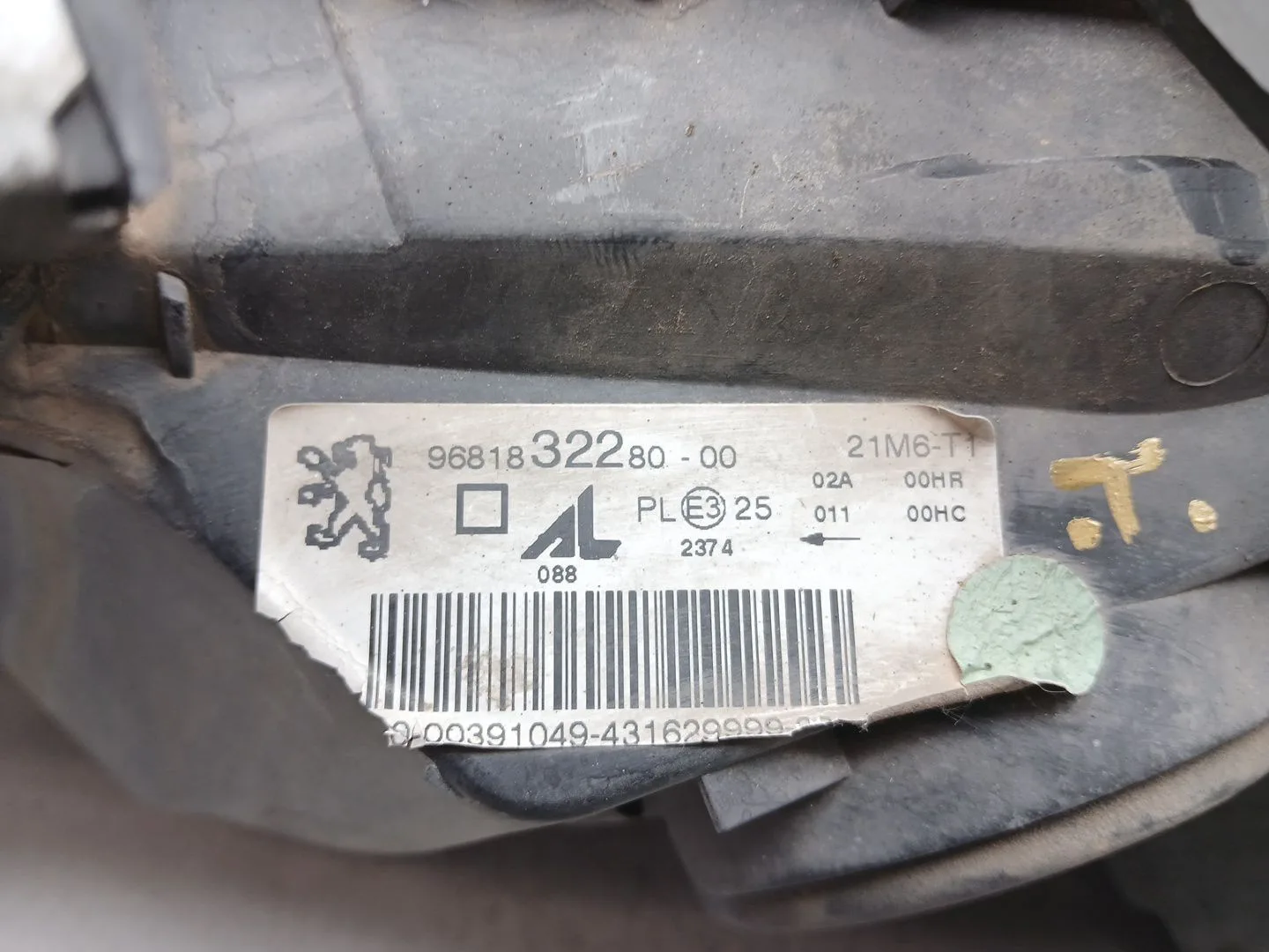 Faro Derecho para Peugeot 307 (3A/C)